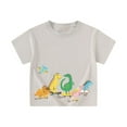 thumbnail image 1 of LRen Toddler Boy Short Sleeve Shirts Casual Kids Cotton Crewneck Graphic Tee Tops Blouse Dinosaur T Shirt Boys for 3-4 Years, 1 of 3