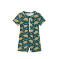 thumbnail image 1 of LRen Toddler Boys Swimsuit One Piece Rash Guard Suits Short Sleeve Swimwear Kids UPF 50+ Bathing Suit Zip Rashguards, 1 of 4