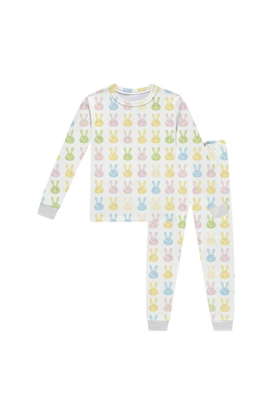 Toddler Girl Easter Outfit 2PCS Cute Cartoon Long Sleeve Print Crew Neck Tops and Pants Outfits Kids Boys Easter Day Gift,5-6 Years