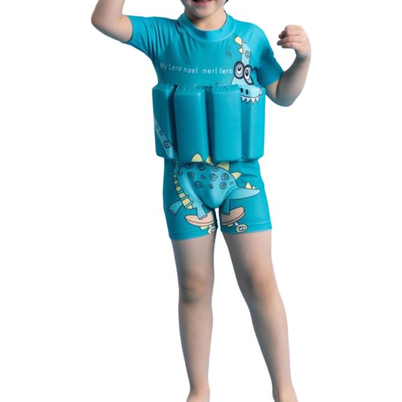 LRen Toddler Girls Buoyancy Swimsuit, Kids Floatation Swimsuit with Adjustable Buoyancy Float Suit Swim Vest One Piece Swimwear Bathing Suit for Boating, Swimming, Watersports