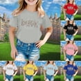 thumbnail image 1 of LRen Toddler Girls Graphic T Shirts Cute Spring Summer Short Sleeve Tees Soft Breathable Tops, 1 of 4