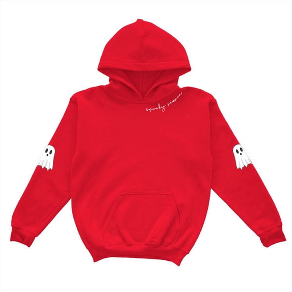 LRen Toddler Girls Halloween Hoodie Halloween Graphic Pullover Hoodie Long Sleeve Loose Fit Y2K Sweatshirt Kids Casual Back to school, Halloween, Christmas Hooded Top