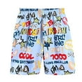 thumbnail image 1 of LRen Toddler Swim Trunks 3t Orange with Boxer Brief Liner Elastic Waist Drawstring Summer Beach Shorts Boy Casual Fashion Cartoon Dinosaur Boys Swim Suit, 1 of 5