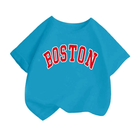 LRen Toddler T Shirts Girls 4t Girls Cute Print Crew Neck Short-Sleeve T-Shirt Kids Fashionable Funny Tees Birthday Outfit Shirts