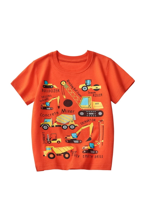 Toddler Tshirts Boys 6t Boy Graphic Tee Round Neck Casual Short Sleeve Tees Boy's Summer Tshirt Trendy Y2k Summer Tee Shirts Clothes for Toddlers
