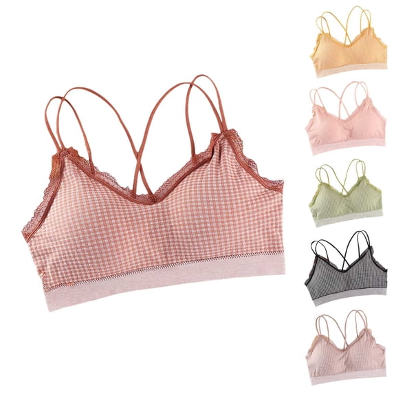 LRen Training Bras for Girls 10-12 Soft Comfortable Training Bras Girls Seamless Wireless Sports Bralettes Solid Color Light Padded Yoga Crop Tops for