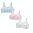 thumbnail image 1 of LRen Training Bras Sets for Girls,3PCS Lightweight Soft Sport Bras Girl Seamless Solid Color Bralette with Built-In Pads,Sports Underwear Tops for Girls, 1 of 4