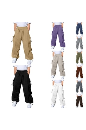Uniform Pants for Boys School School Uniform Slacks Elastic Waist Lightweight with Pocket Casual Trousers Back To School Clothes,Navy,13-14 Years