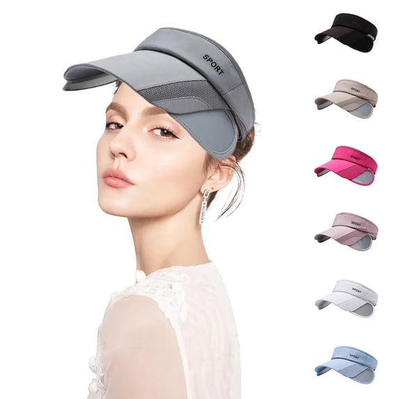 LRen Versatile Summer Sun Hat for Outdoor Sports and Casual Cycling with Adjustable Retractable Brim Design Blue