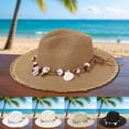 thumbnail image 1 of LRen Women Tea Party Hat Stylish Wide Brim Straw Hat for Beach and Summer Sun Fashionable Holiday Accessory Black, 1 of 4