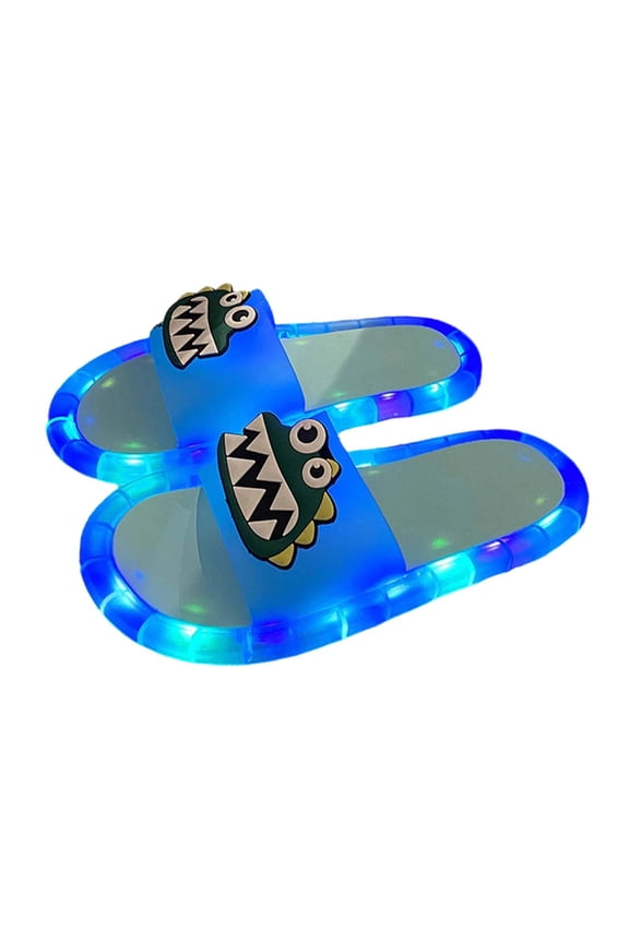 Women's Light Up Slippers for Indoor Slippers,Fun Motion Sensor Cartoon Eyes Glowing Womens LED Light Up Slippers Comfortable Non- Sole