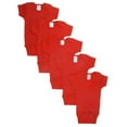 thumbnail image 1 of LS-0153 Short Sleeve Bodysuit - Red, Newborn - Pack of 5, 1 of 1