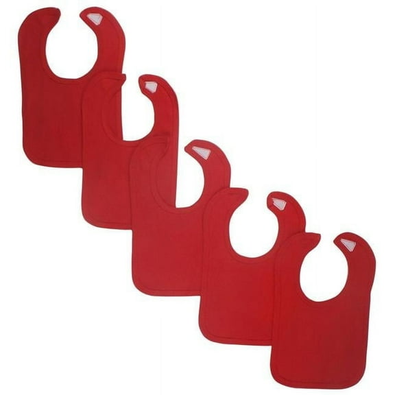 LS-0157 12.75 x 7.5 in. Baby Bibs, Red