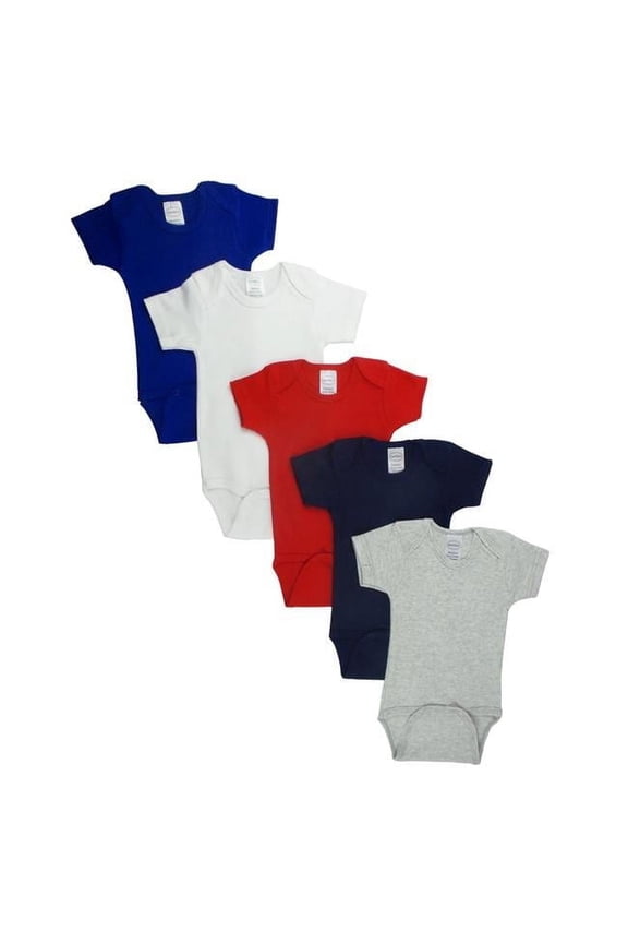 LS-0202 Short Sleeve Bodysuit - Red, Small - Pack of 5