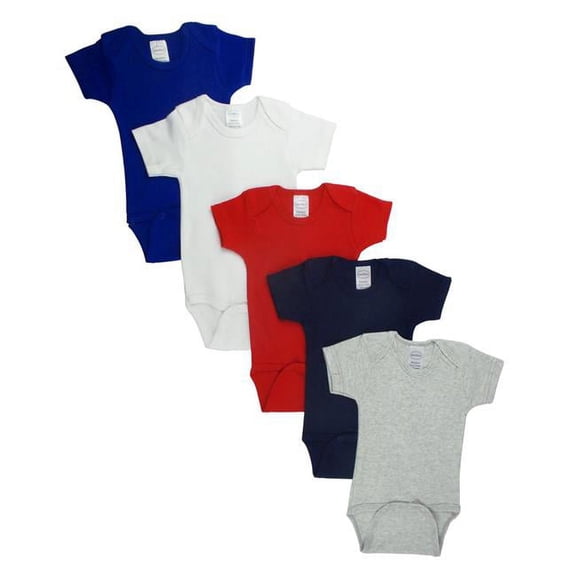 LS-0203 Short Sleeve Bodysuit - Red, Medium - Pack of 5