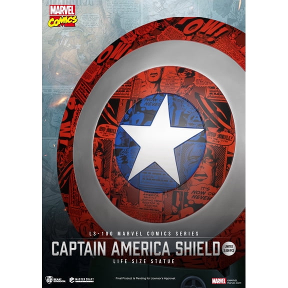 LS-100 Marvel Comics Series Captain America Shield Life Size Statue