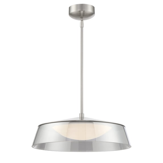 LS-19548BN-Lite Source-Noor-35W 1 LED Pendant-18 Inches Wide by 58 Inches High-Brushed Nickel Finish