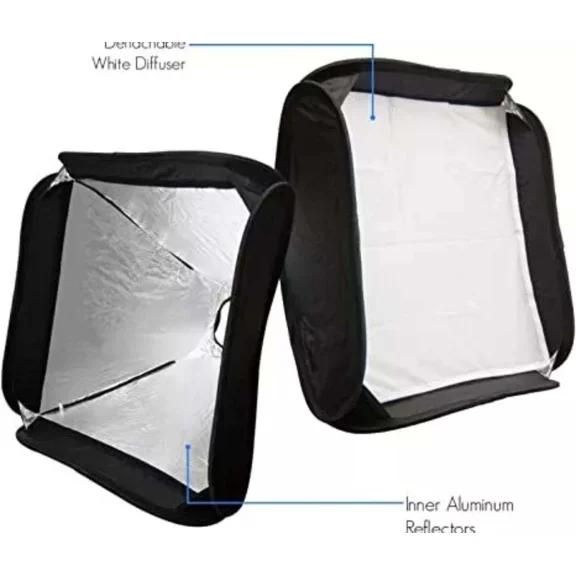 LS [2-Pack] Lighting Diffuser Softbox for Rotating Ball Head without Shoe Mount