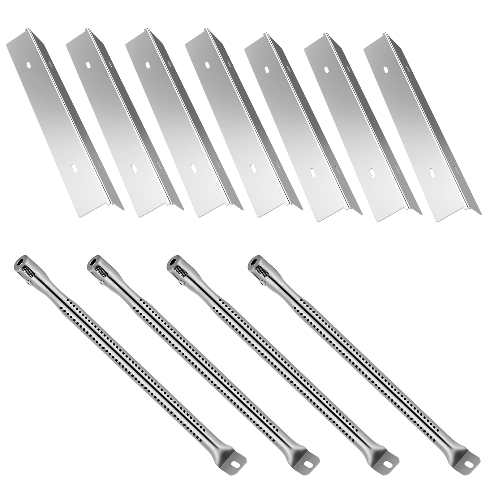 LS'BABQ Lot De 4 Plaques Chauffantes En Inox Pour Barbecue Blaze - 40,6 X 16 Cm - Compatible Modèles 32/34/40 Pouces - Remplacement Durable