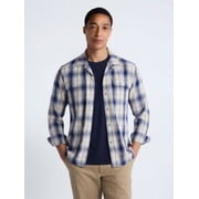 Men's Cotton Camp Shirt with Long Sleeves, Sizes S-3XL