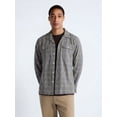 thumbnail image 1 of Free Assembly Men's Cotton Camp Shirt with Long Sleeves, Sizes S-3XL, 1 of 7