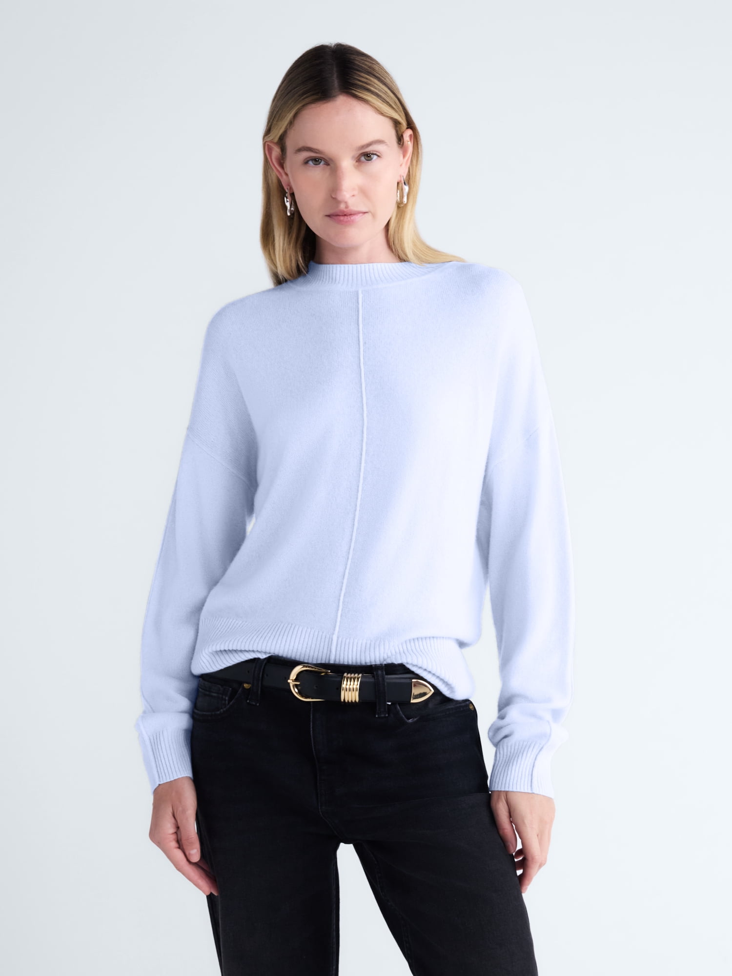 Scoop Women’s Cashmere Wedge Sweater, Lightweight, Sizes XS-XXL