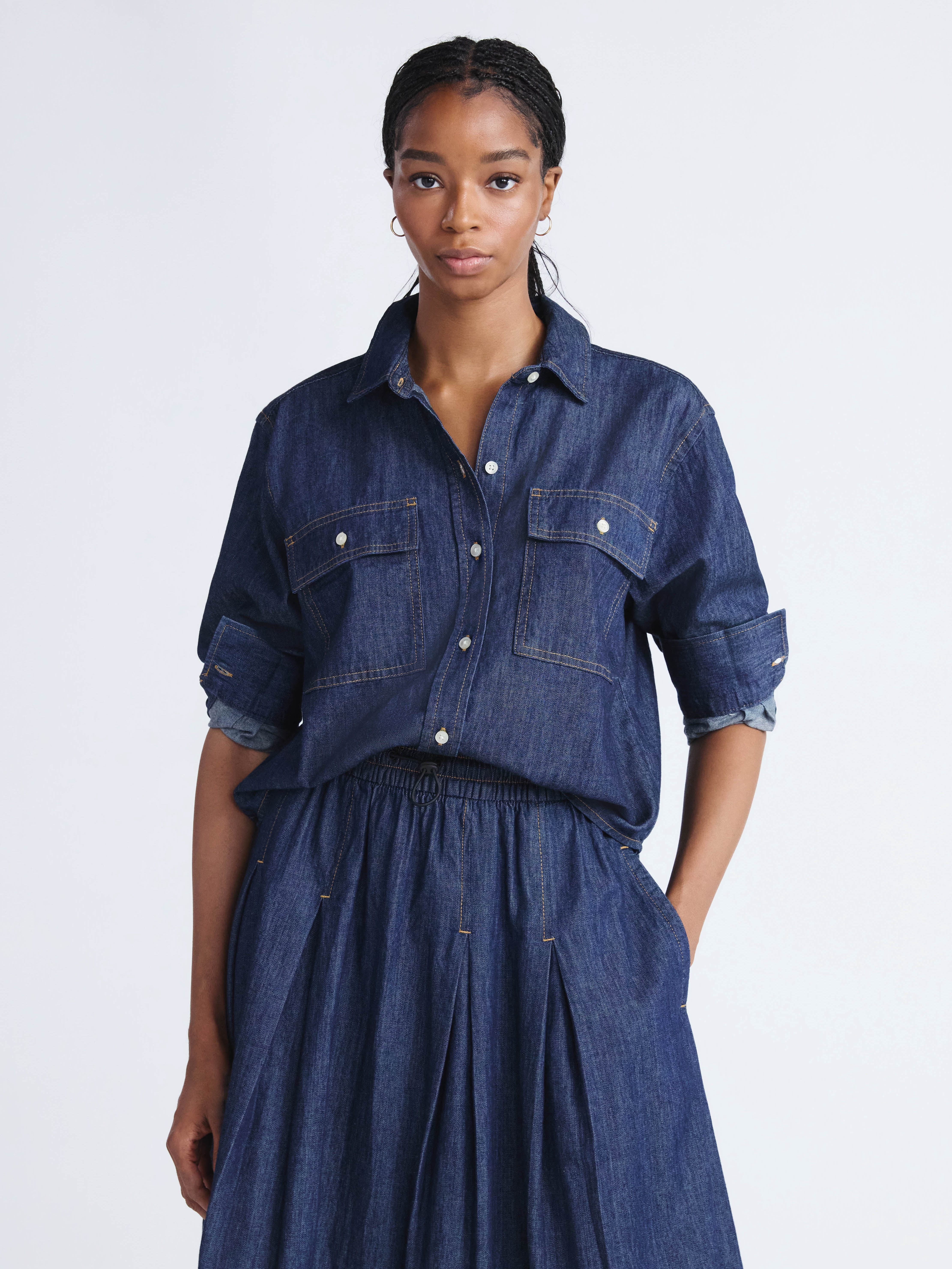 LS CROP UTLTY SHIRT