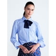 thumbnail image 1 of Free Assembly Women's Button Front Shirt with Satin Tie, Sizes XS-4X, 1 of 5