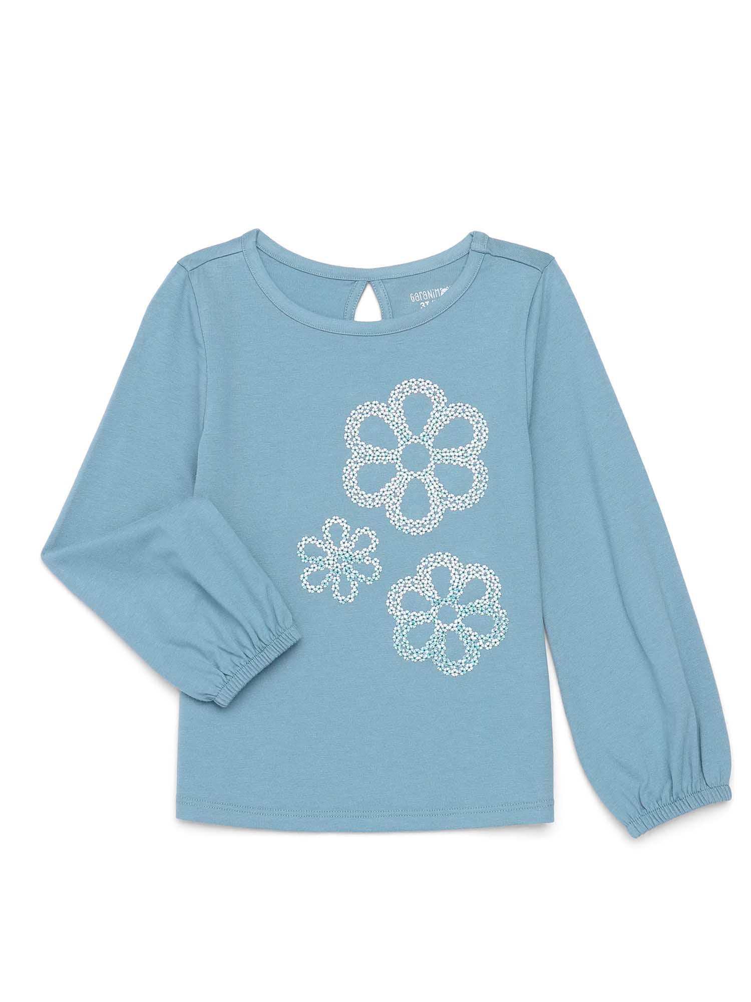 Garanimals Toddler Girl Long Cuffed Sleeve Sequin Graphic Top, Sizes 18M-5T