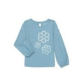 thumbnail image 1 of Garanimals Toddler Girl Long Cuffed Sleeve Sequin Graphic Top, Sizes 18M-5T, 1 of 3