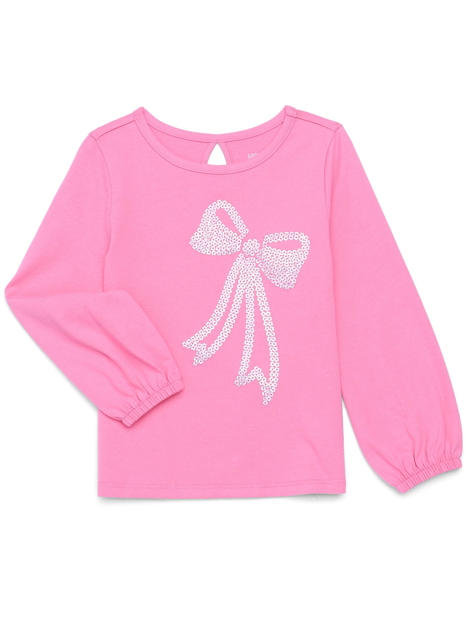 Garanimals Toddler Girl Long Cuffed Sleeve Sequin Graphic Top, Sizes 18M-5T