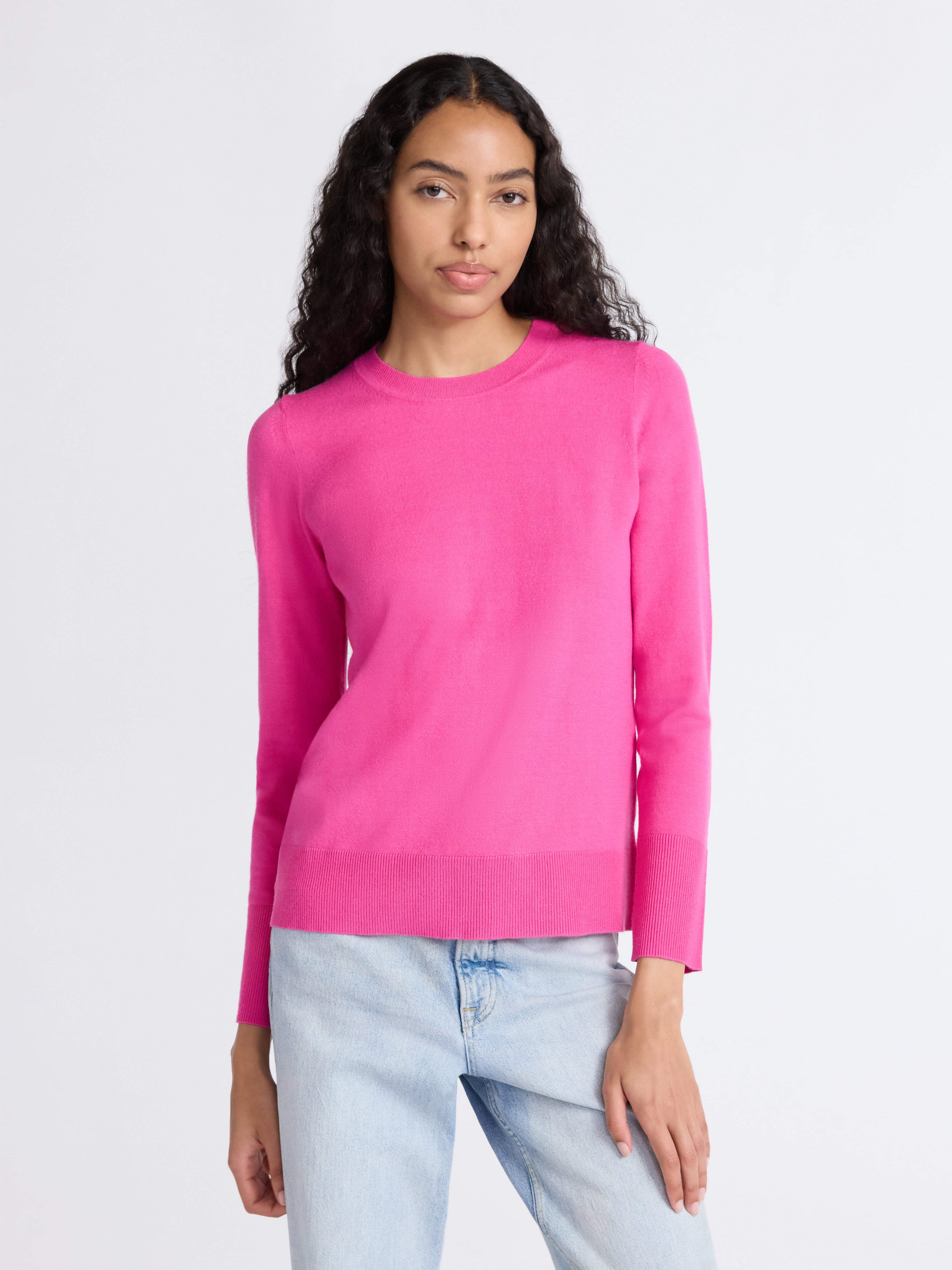 Free Assembly Women's and Women's Plus Cozy Yarn Crewneck Sweater with Long Sleeves. Lightweight, Sizes XS-4X
