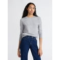 thumbnail image 1 of Free Assembly Women's and Women's Plus Cozy Yarn Crewneck Sweater with Long Sleeves. Lightweight, Sizes XS-4X, 1 of 5