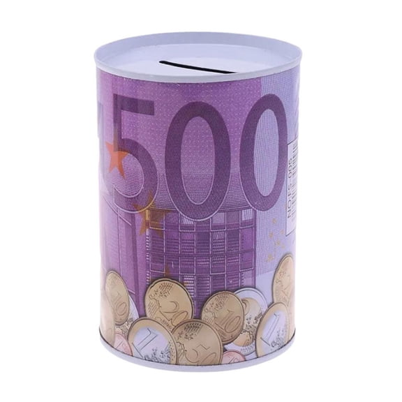LS Euro Dollar Money Box Safe Cylinder Piggy Bank Banks For Deposit Boxes( S9J4