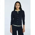 thumbnail image 1 of Free Assembly Women's Fitted Cardigan Sweater with Long Sleeves, Lightweight, Sizes XS-XXL, 1 of 5