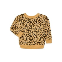 Garanimals Toddler Girl Printed Fleece Sweatshirt with Long Sleeves, Sizes 2T-5T