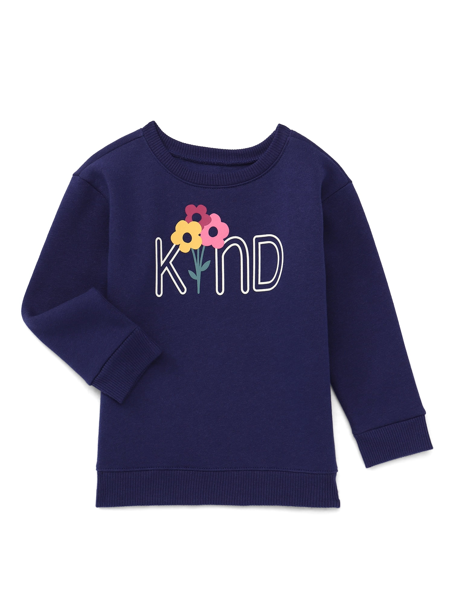 Garanimals Toddler Girl Graphic Fleece Sweatshirt with Long Sleeves, Sizes 2T-5T