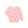 thumbnail image 1 of Garanimals Toddler Girl Printed Fleece Sweatshirt with Long Sleeves, Sizes 2T-5T, 1 of 3
