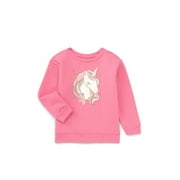 Garanimals Toddler Girl Graphic Fleece Sweatshirt with Long Sleeves, Sizes 2T-5T