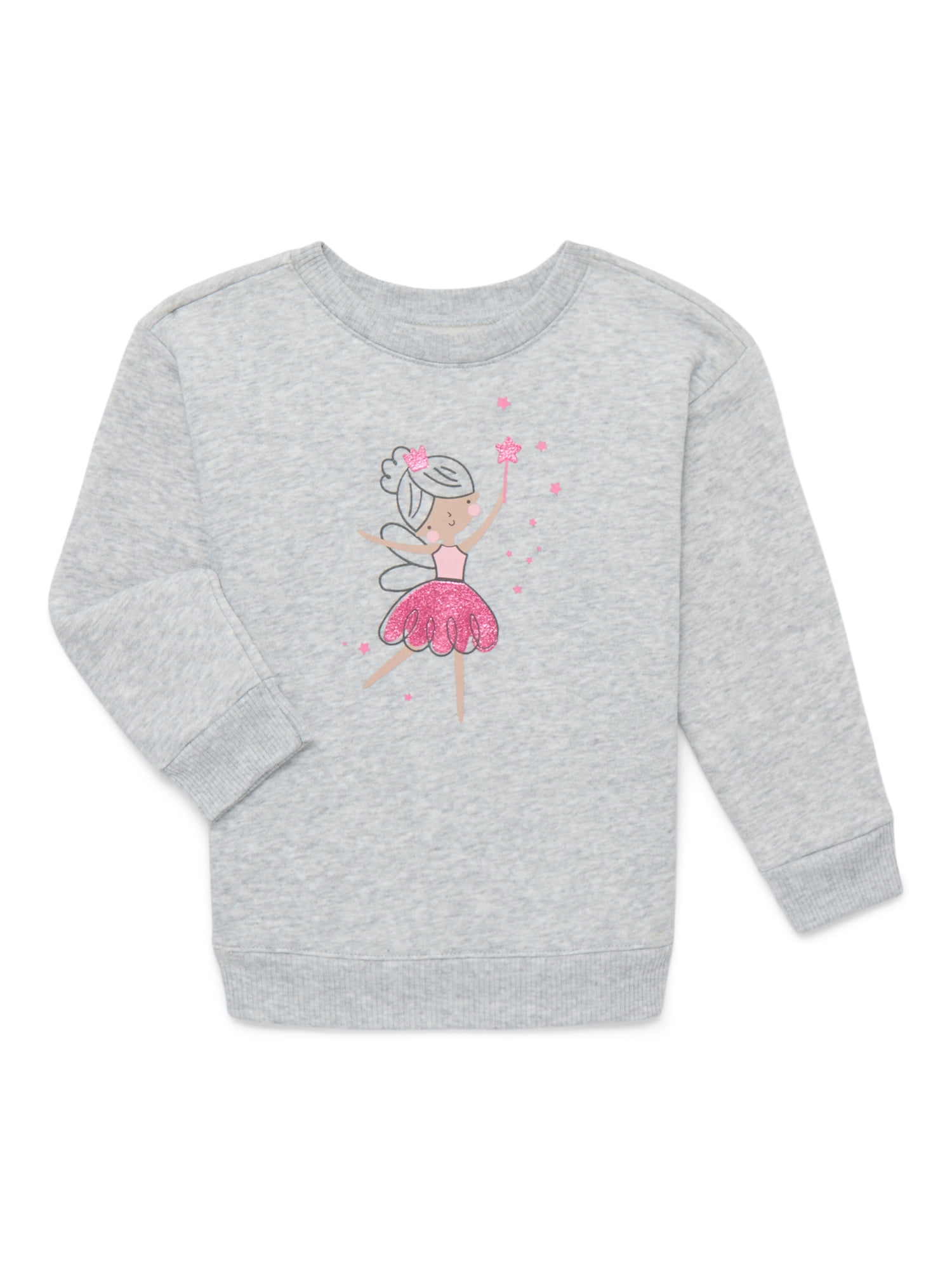 Garanimals Toddler Girl Graphic Fleece Sweatshirt with Long Sleeves, Sizes 2T-5T