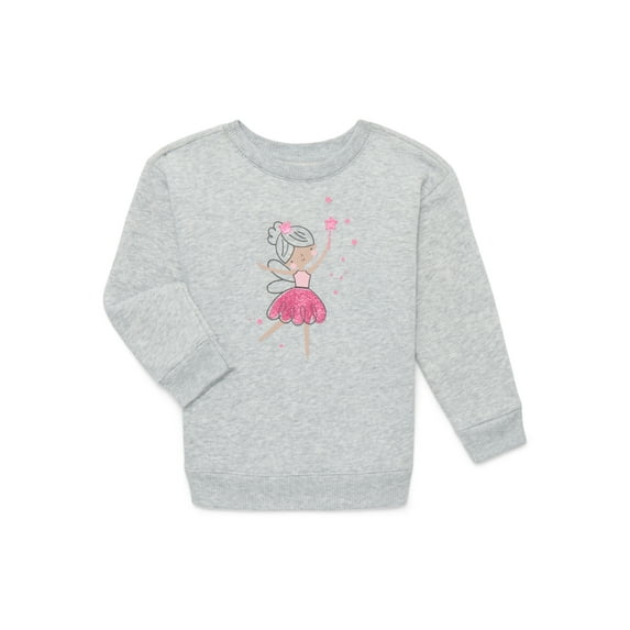 Garanimals Toddler Girl Graphic Fleece Sweatshirt with Long Sleeves, Sizes 2T-5T