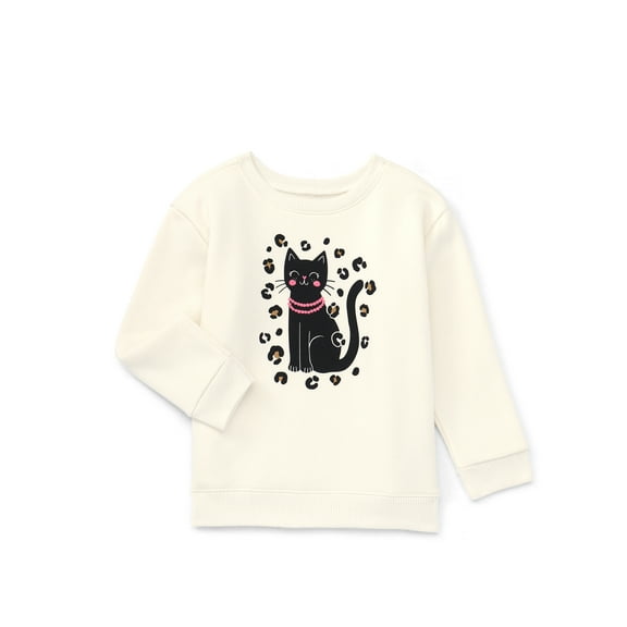 Garanimals Toddler Girl Graphic Fleece Sweatshirt with Long Sleeves, Sizes 2T-5T