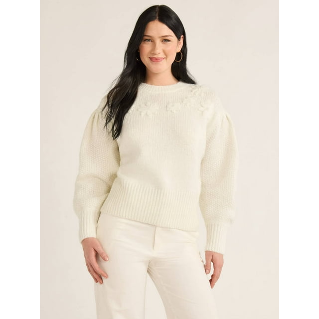 Embroidered Sweater-Bust 44