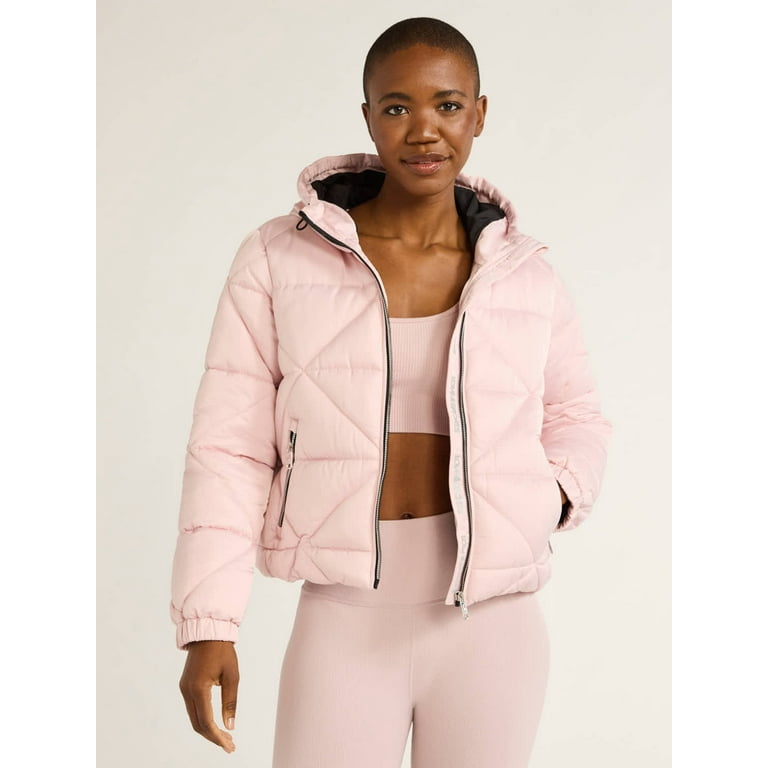 Free Shipping! Love Sports Women's Geometric Quilted Puffer Coat