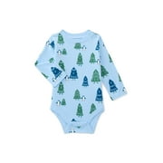 Garanimals Baby Boys Print Bodysuit with Long Sleeves, Sizes 0M-24M