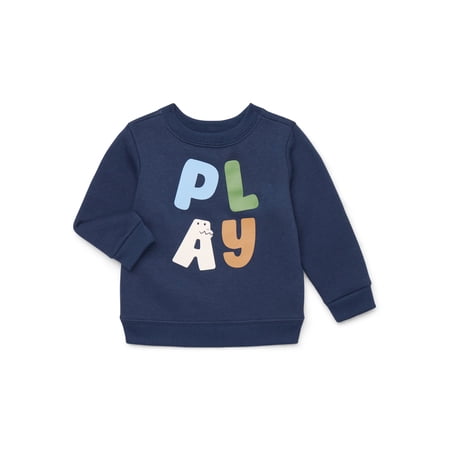 Garanimals Baby Boys Printed Fleece Sweatshirt, Sizes 6-24 Months