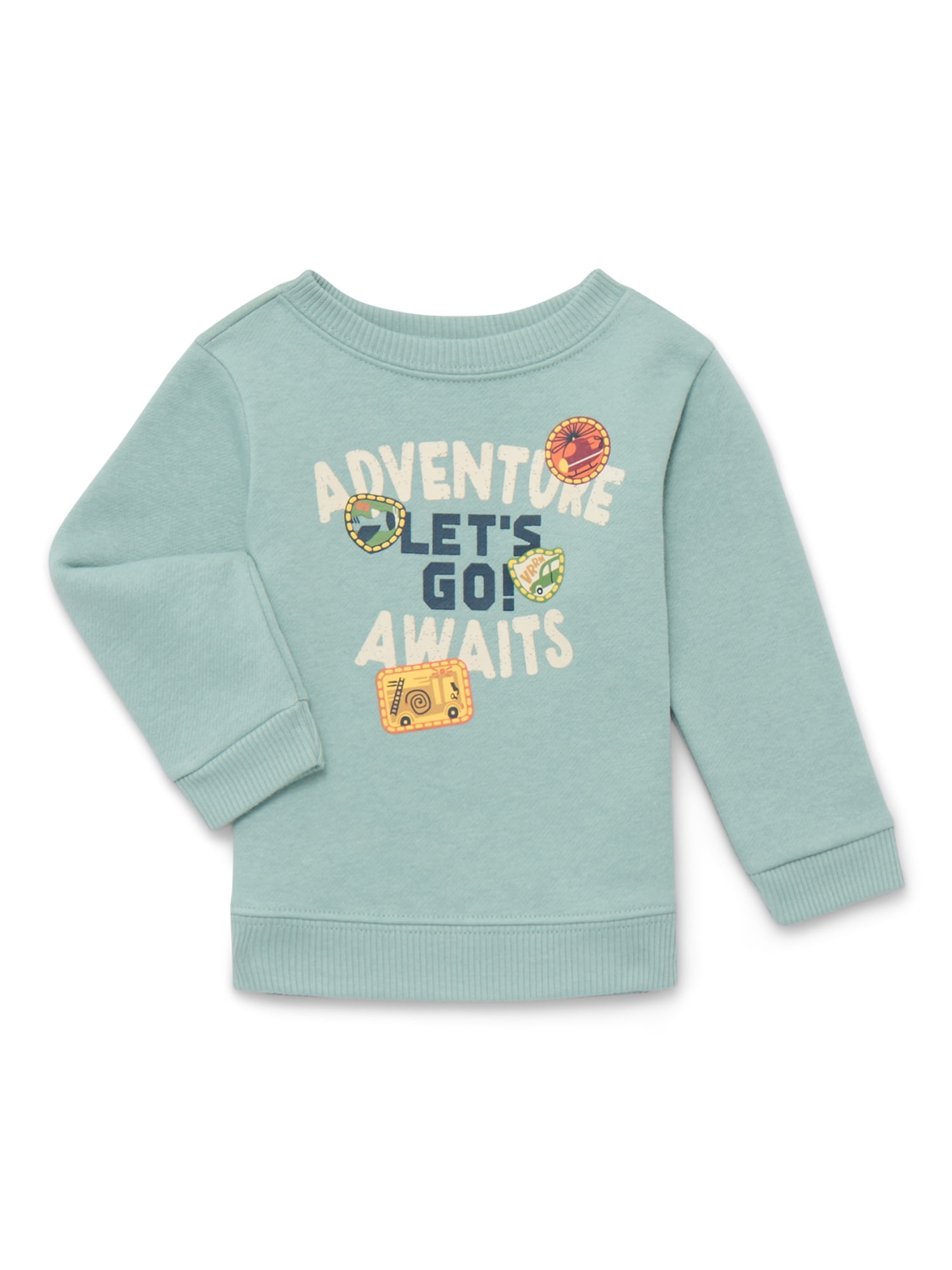 Garanimals Baby Boys Printed Fleece Sweatshirt, Sizes 6-24 Months
