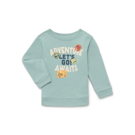 Garanimals Baby Boys Printed Fleece Sweatshirt, Sizes 6-24 Months