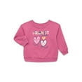 thumbnail image 1 of Garanimals Baby Girls Graphic Fleece Sweatshirt with Long Sleeves, Sizes 6-24 Months, 1 of 4