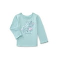thumbnail image 1 of Garanimals Baby Girl Graphic Tee with Long Sleeves, Sizes 0-24 Months, 1 of 4